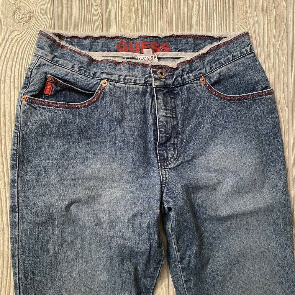 Guess Jeans Cropped Womens 30 Distressed